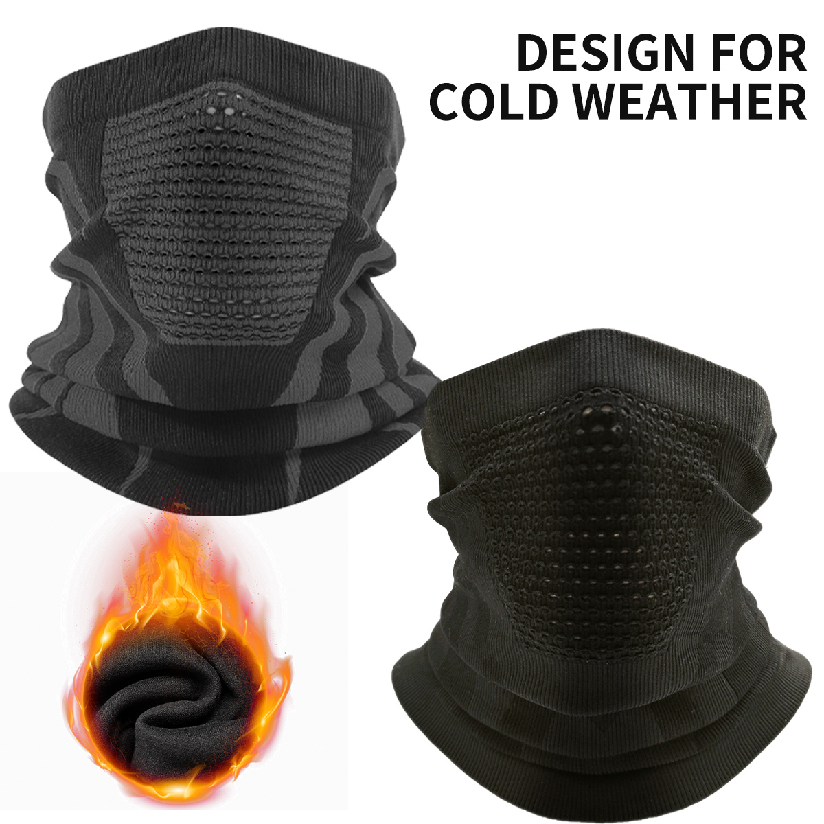 Wool Balaclava Knit - 겨울 넥 워머 게이터 따뜻한 폴라