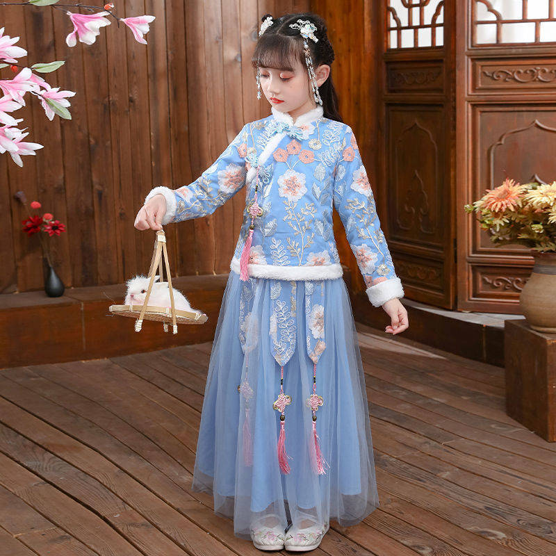 Winter Clothing For Babies - 어린이 가을 겨울 한푸 소녀, 고대