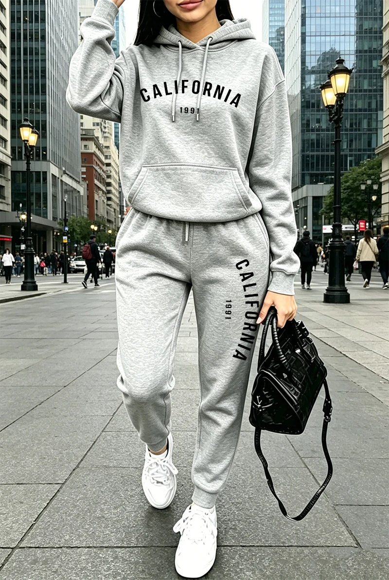 Winter Clothing Pants - 핫세일 여성 트레이닝복 프린팅 캐주얼 후드티