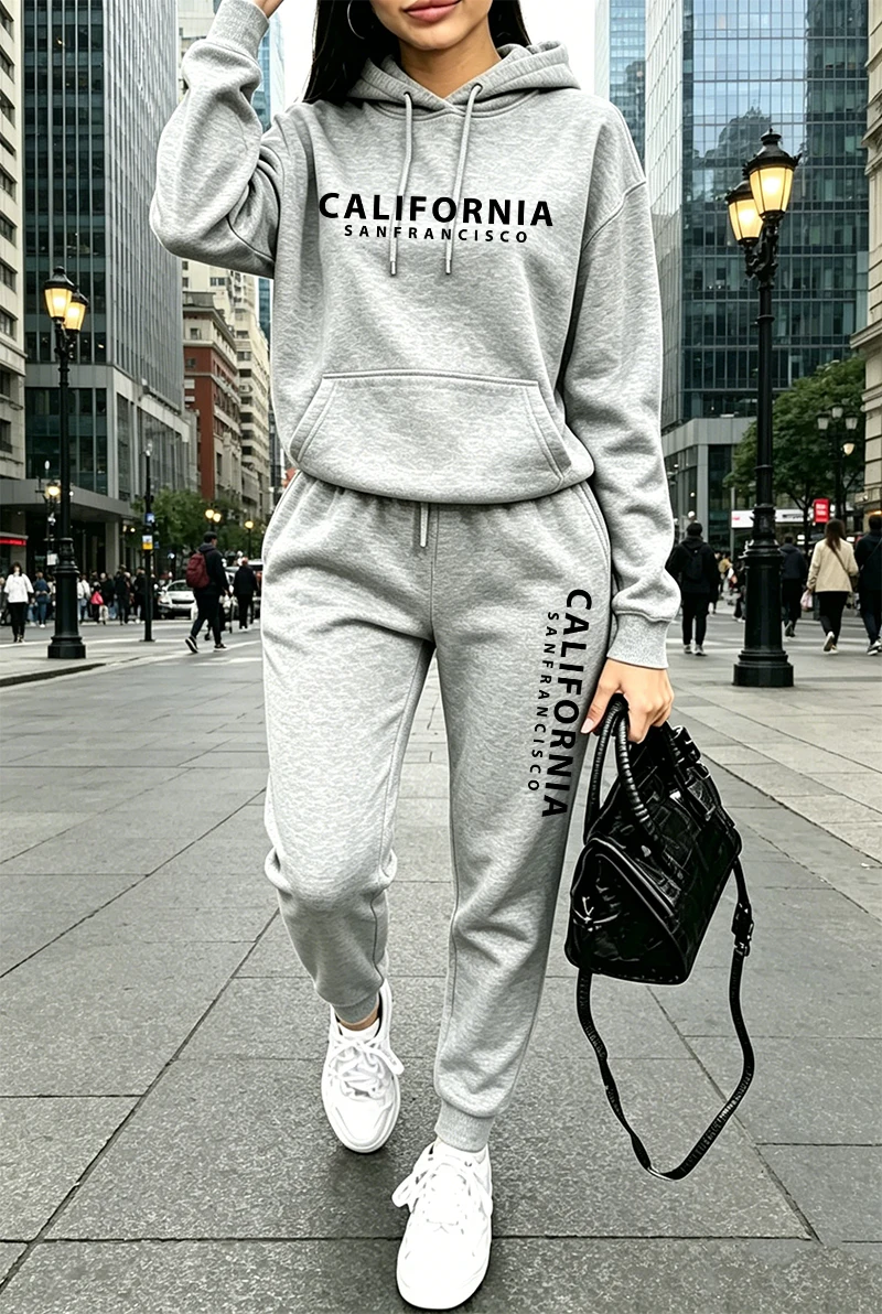 Winter Clothing Pants - 고품질 여성 트레이닝복 프린팅 캐주얼 후드티