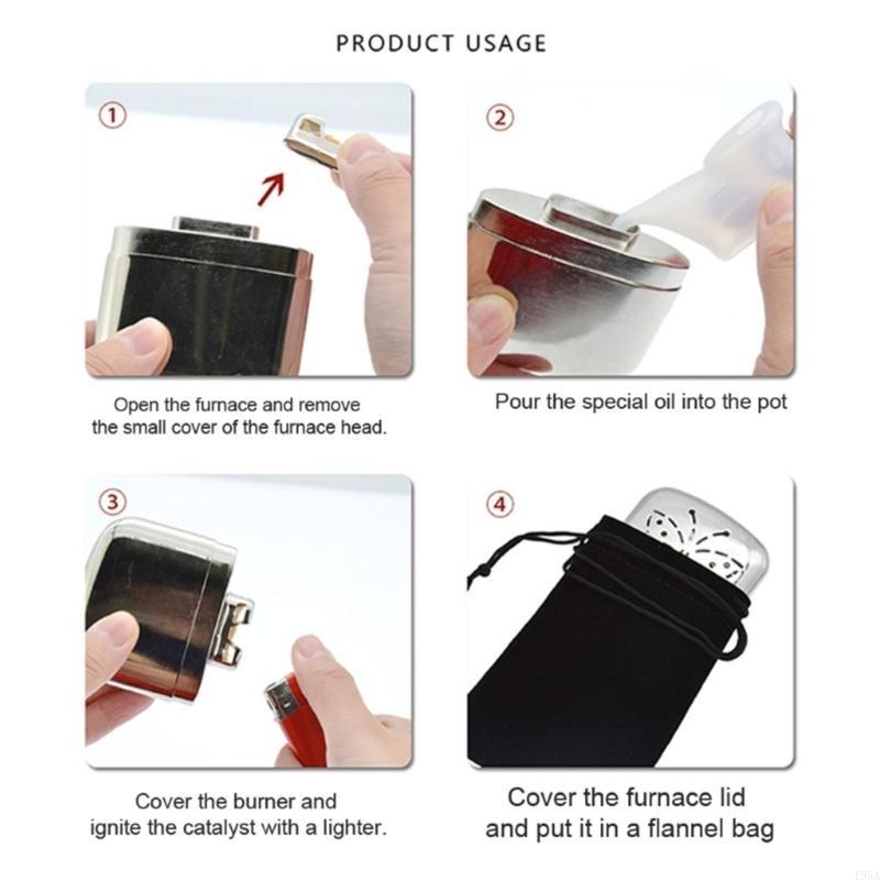 Hand Warmer Reusable - 2pcs 아연 합금 포켓 손 따뜻하게