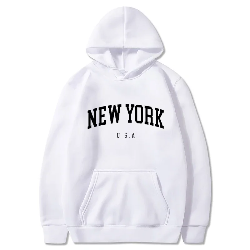 남성 여성 뉴욕 미국 도시 후드티 패션 레터 프린트 그 - Winter Clothing In New York City 리뷰 및 가격