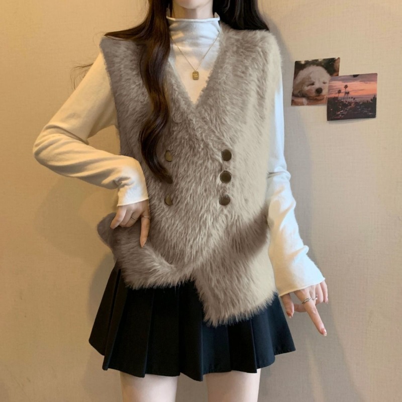 여성용 니트 조끼 카디건 의류 세일 탑스 조끼 2025 - Winter Clothing Trends 2025 Women'S 리뷰 및 가격