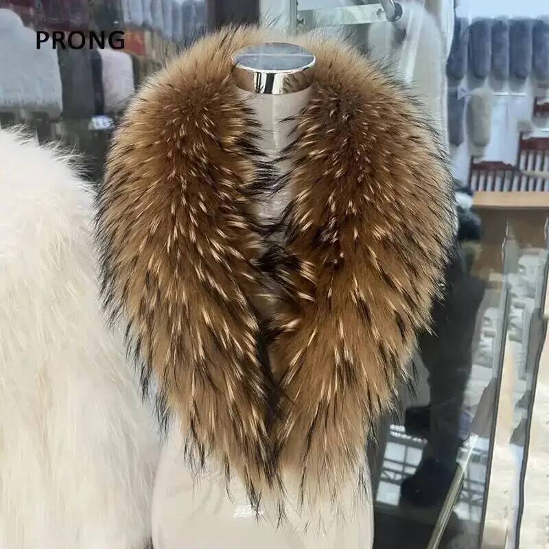 자연 너구리 모피 칼라 리얼 모피 스카프 여성 겨울 럭 - Winter Clothing Gear 리뷰 및 가격