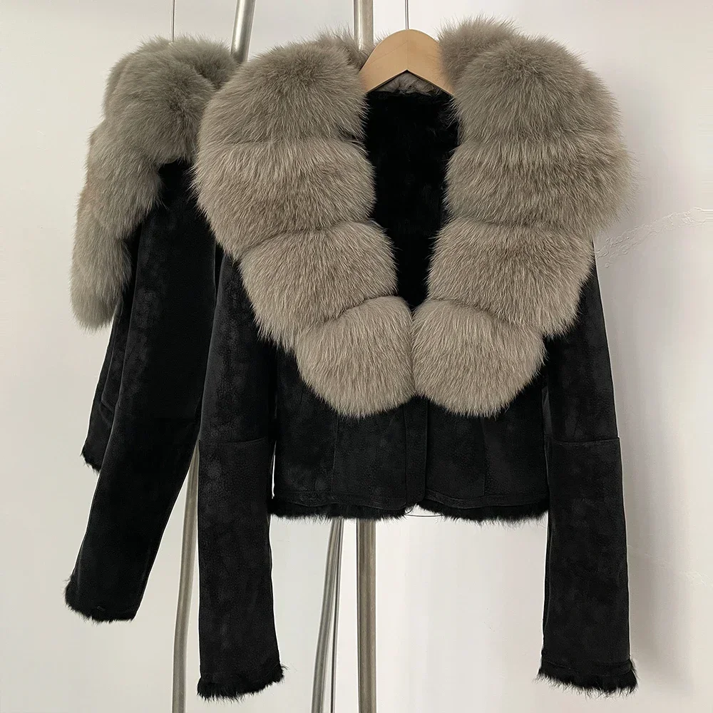 2025 가을 겨울 신상 모피 재킷 천연 여우털 칼라  - Winter Clothing Store 리뷰 및 가격