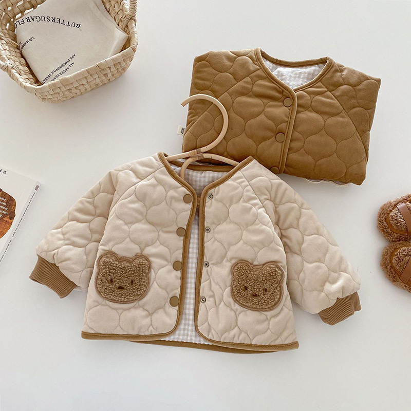 2025 한국 아기 겨울옷 귀여운 곰 양면 외투 남아  - Winter Clothing For Babies 리뷰 및 가격