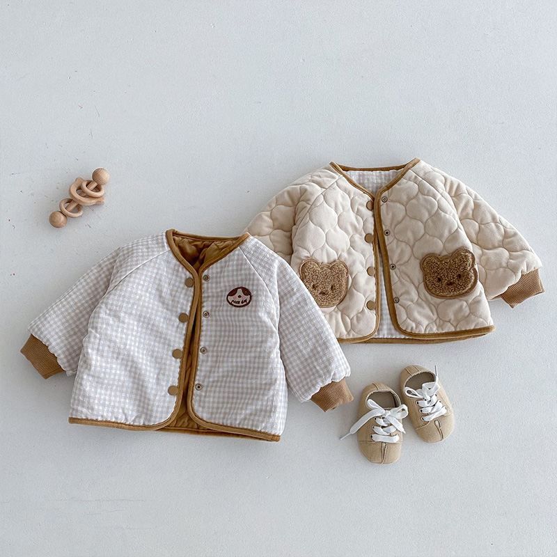 2025 한국 아기 겨울옷 귀여운 곰 양면 외투 남아  - Winter Clothing For Babies 리뷰 및 가격