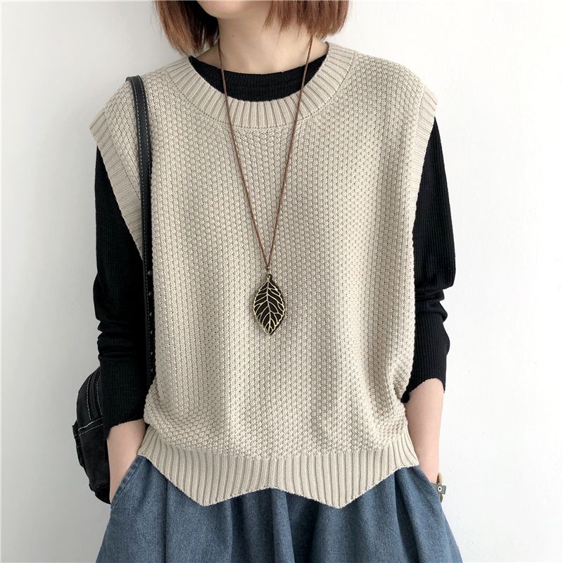 여성용 크롭 니트 조끼 저렴한 옷 점퍼 의류 짧은 조끼 - Winter Clothing Trends 2025 Women'S 리뷰 및 가격