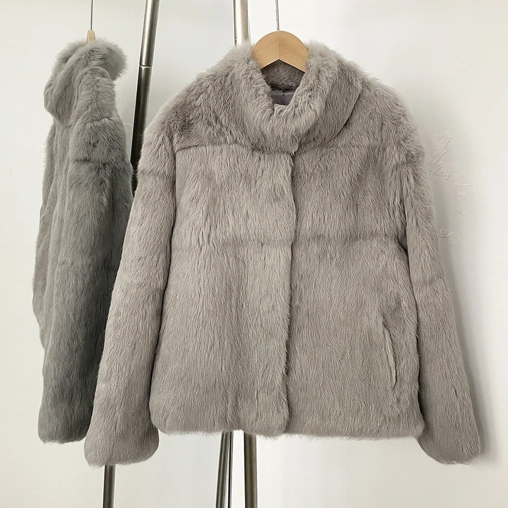 2025 신상 가을 겨울 여성 천연 토끼털 코트 겨울  - Winter Clothing Store 리뷰 및 가격