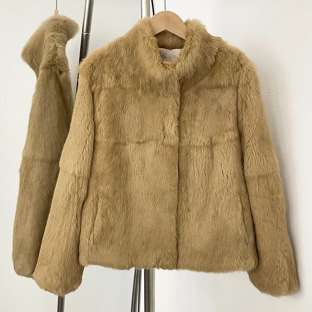 2025 신상 가을 겨울 여성 천연 토끼털 코트 겨울  - Winter Clothing Store 리뷰 및 가격