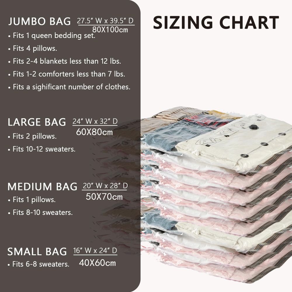 두꺼운 진공 보관 백, 튼튼한 재사용 가능한 의류 정리 - Winter Clothing Organizer 리뷰 및 가격