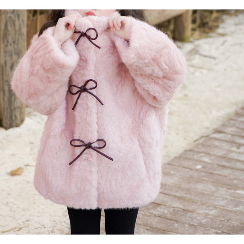 여아 겨울 의류 따뜻한 퍼 일체형 재킷 어린이용 핑크  - Winter Clothing For Babies 리뷰 및 가격