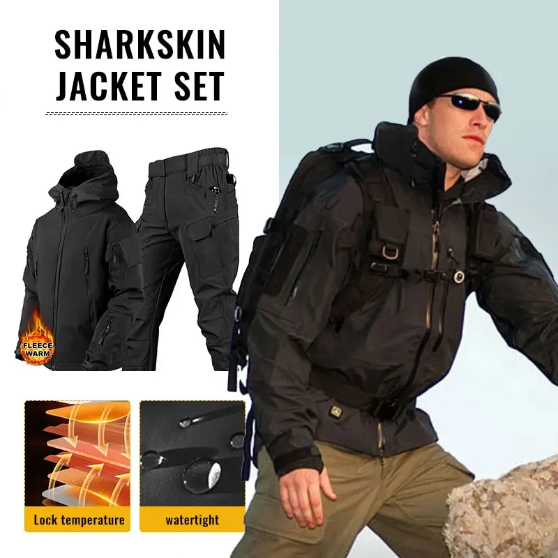 남성용 두꺼운 부드러운 쉘 겨울 작업 상어 가죽 스톰  - Winter Clothing Hiking 리뷰 및 가격