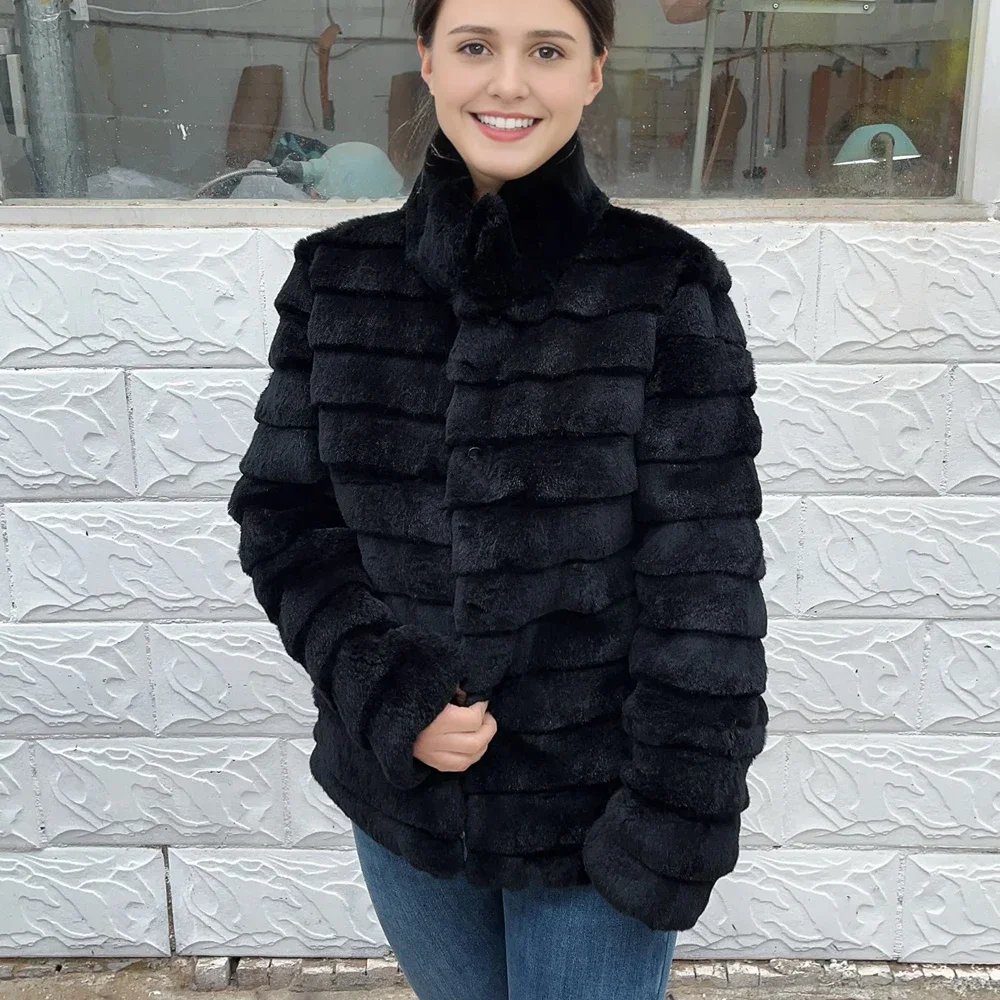 OFTBUY 토끼 진짜 모피 코트 따뜻한 진짜 가죽 모 - Winter Clothing Store 리뷰 및 가격