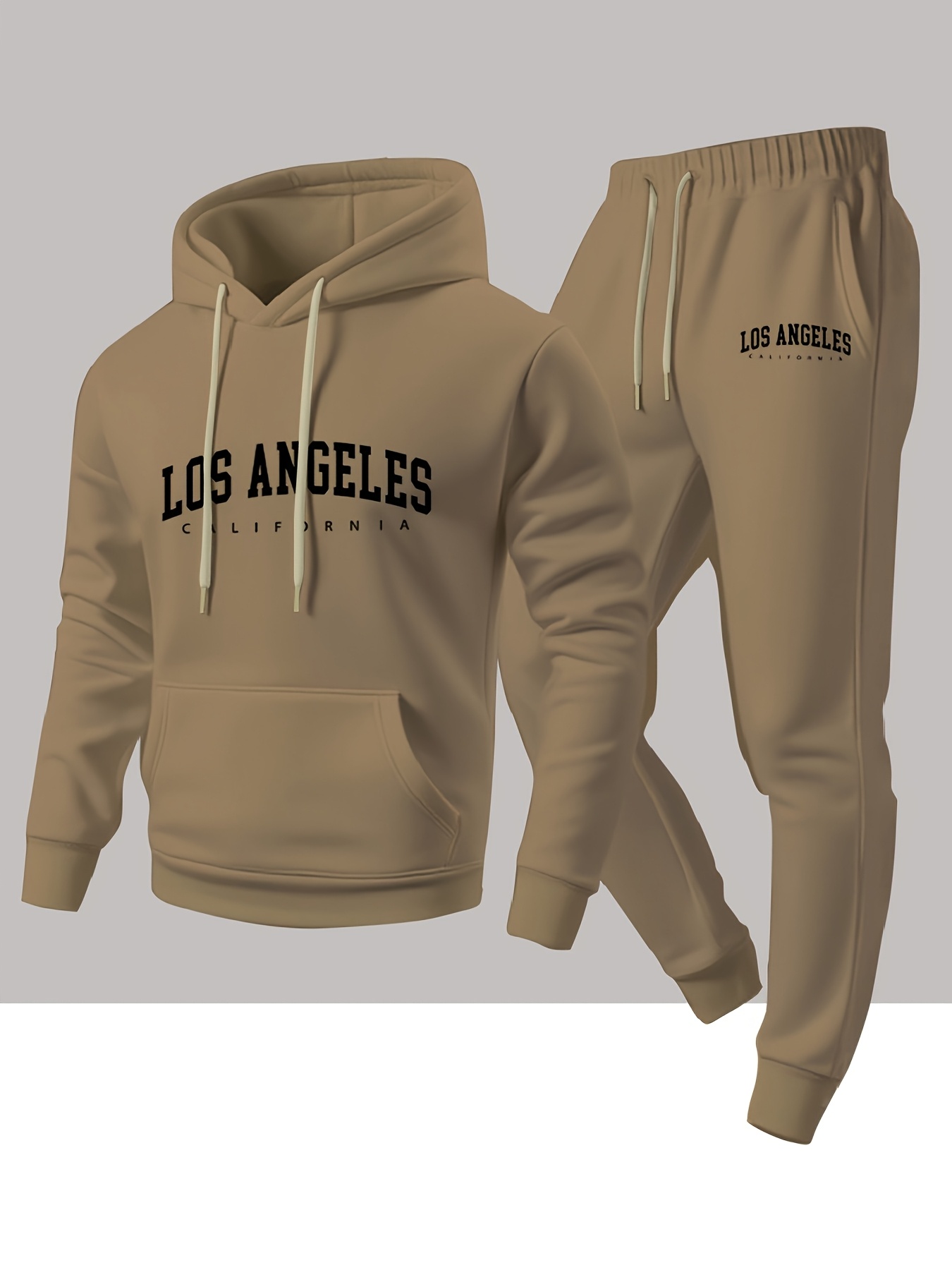 남성용 투피스 트레이닝복 세트: 로스앤젤레스 로고 프린 - Winter Clothing Gear 리뷰 및 가격
