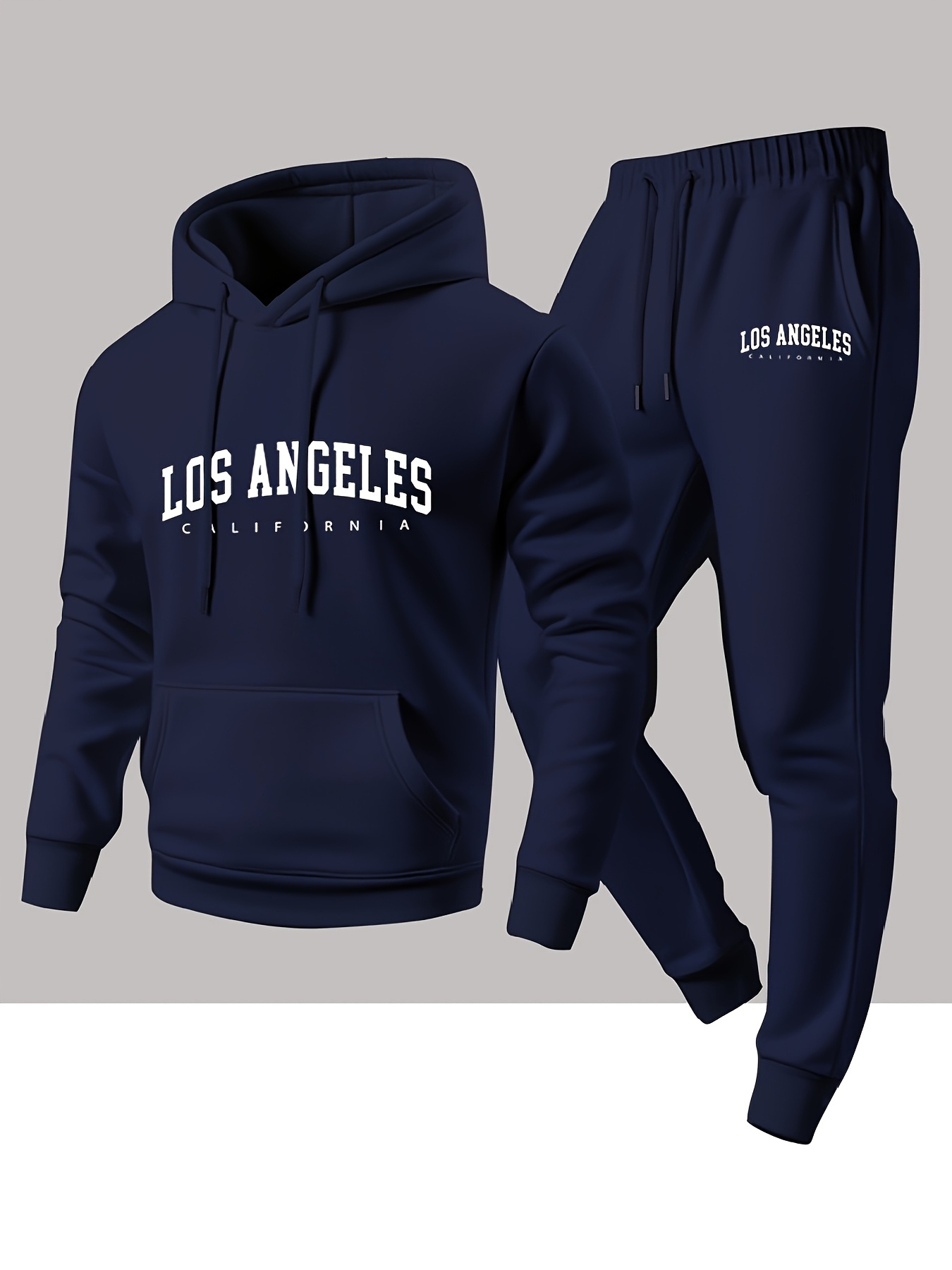 남성용 투피스 트레이닝복 세트: 로스앤젤레스 로고 프린 - Winter Clothing Gear 리뷰 및 가격