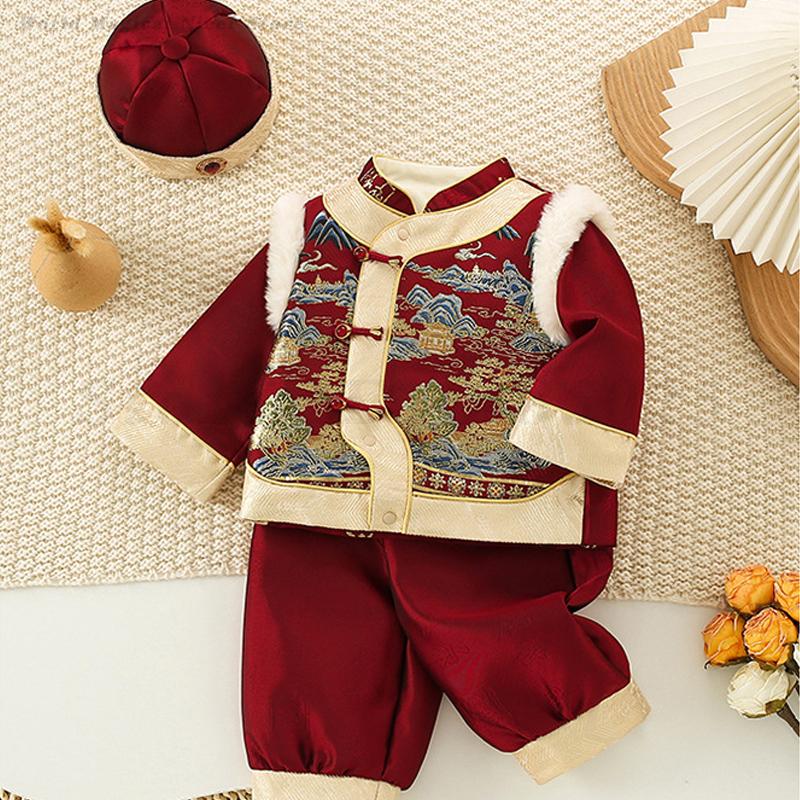 아기 어린이 축제 신년 의류 겨울 두꺼운 탕복 전통 중 - Winter Clothing For Babies 리뷰 및 가격