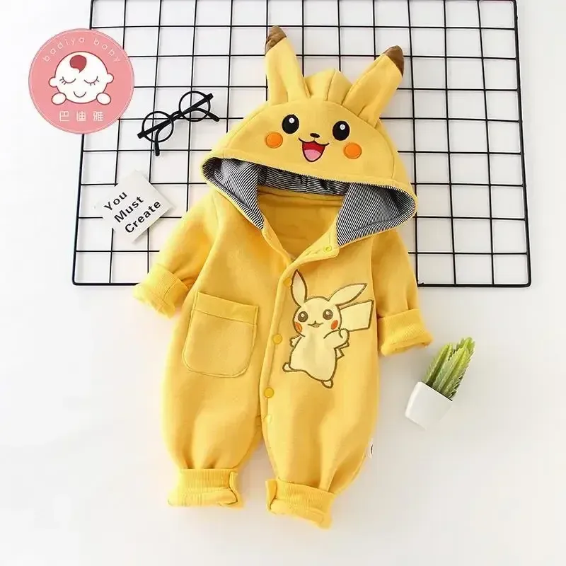 만화 포켓 몬스터 아기 잠옷 신생아 귀여운 겨울 긴팔  - Winter Clothing For Babies 리뷰 및 가격