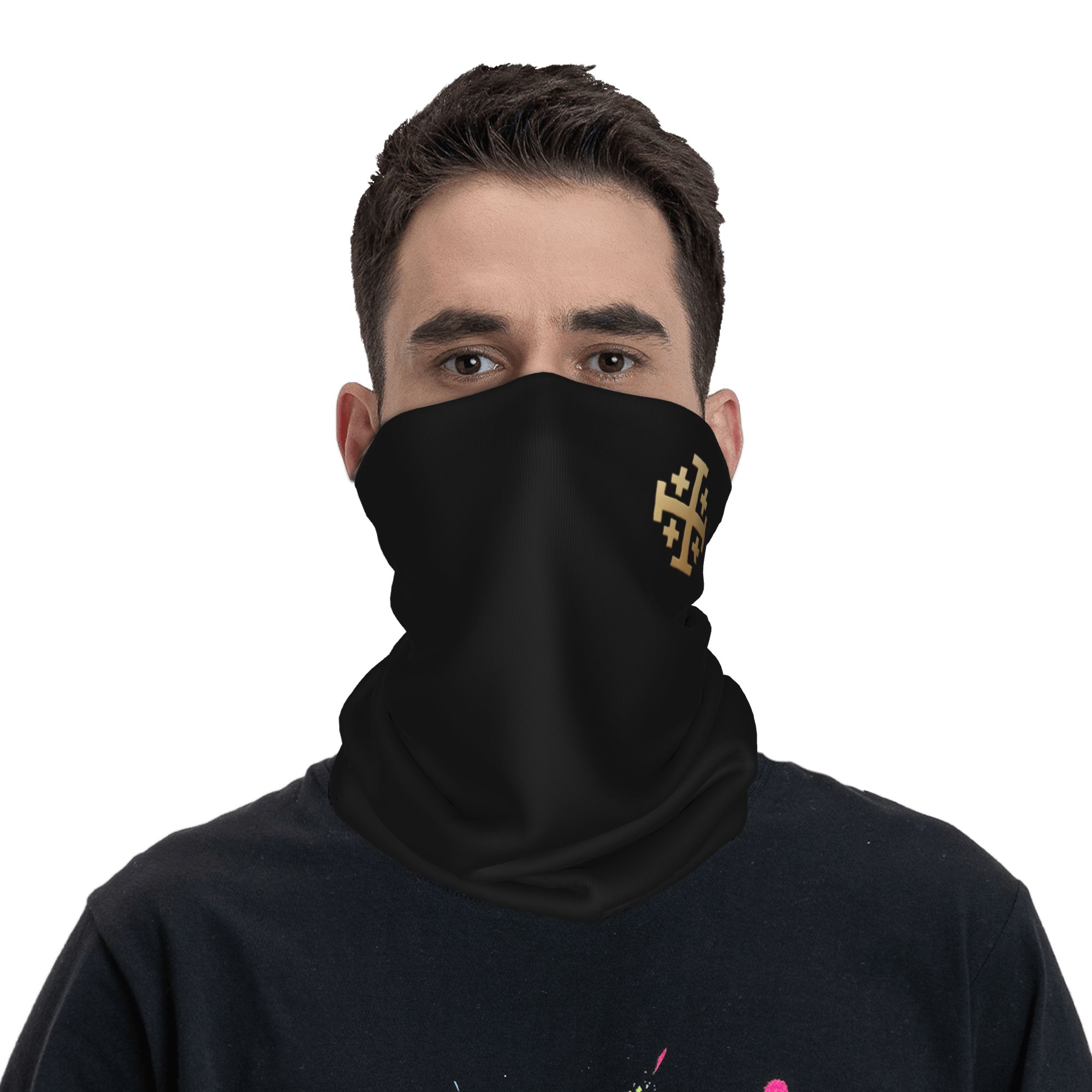 나이트 예루살렘 크로스 기독교 반다나 넥 커버 프린트  - Wool Balaclava Knit 리뷰 및 가격