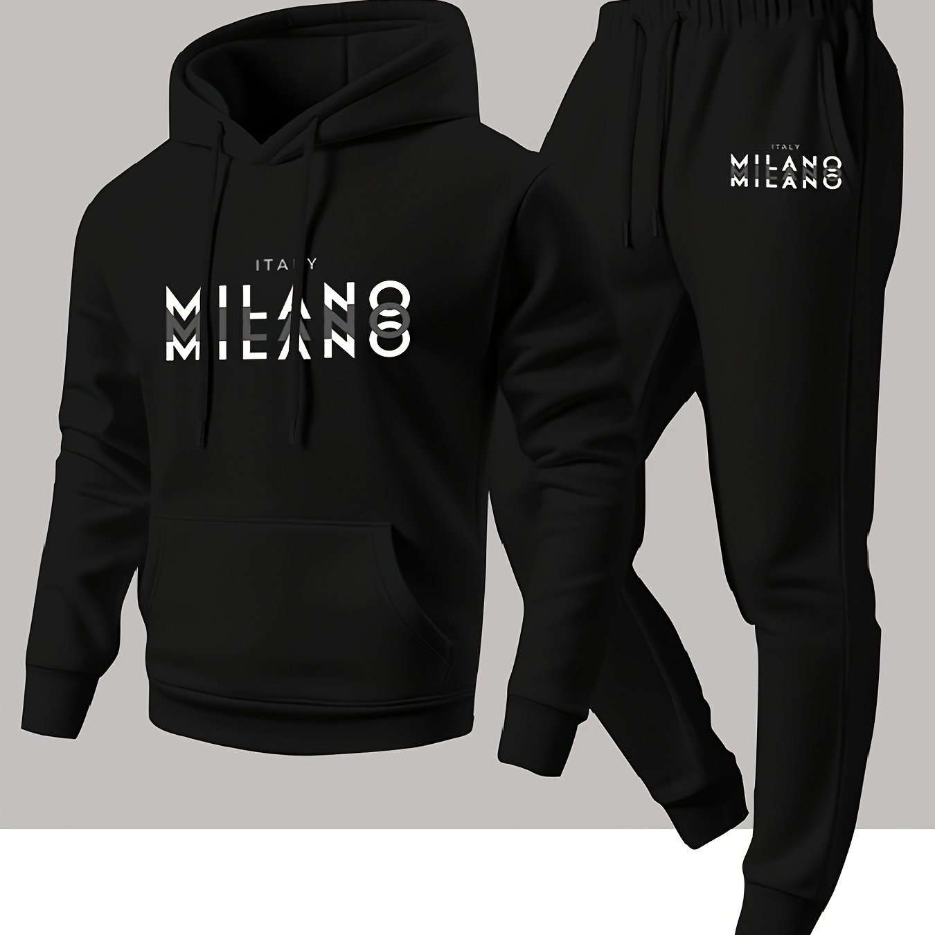 트렌디한 남성용 이탈리아 밀라노 레터 패턴 후드 스웨트 - Winter Clothing Gear 리뷰 및 가격