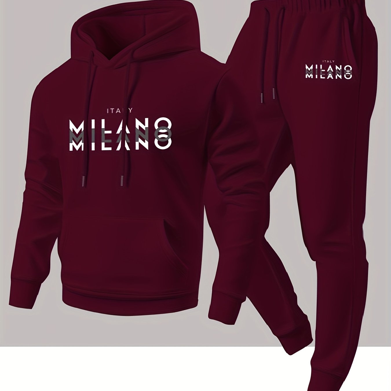 트렌디한 남성용 이탈리아 밀라노 레터 패턴 후드 스웨트 - Winter Clothing Gear 리뷰 및 가격